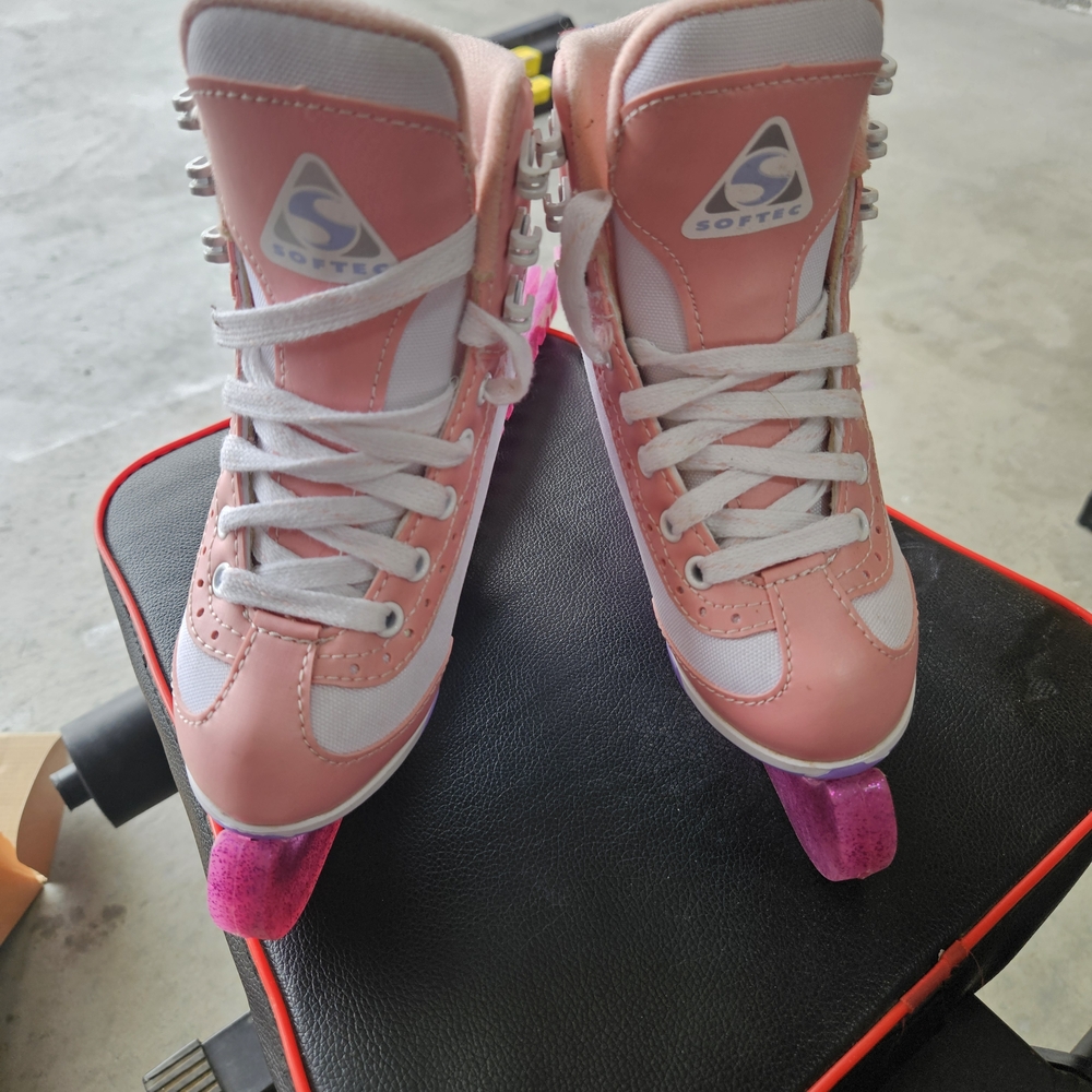 Softec Pink and White Ice Skates